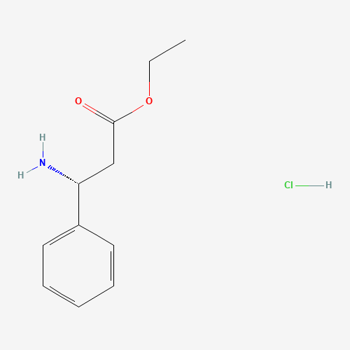 (R)-3-Amino-3-phenylpropanoic acid ethyl ester hydrochloride (CAS: 340188-50-3) - Chemical Structure and Molecular Formula 