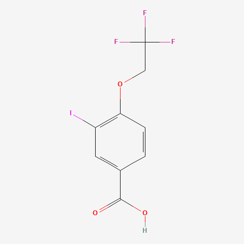 3-iodo-4-(2,2,2-trifluoroethoxy)benzoic acid (CAS: 1131614-66-8) - Chemical Structure and Molecular Formula 