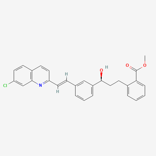 METHYL 2-[(S)-3-{(E)-3-[2-(7-CHLORO-2-QUINOLYL)VINYL]PHENYL}-3-HYDROXYPROPYL]BENZOATE (CAS: 181139-72-0) - Chemical Structure and Molecular Formula 
