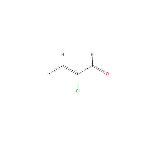 2-chloro-2-butenal (CAS: 53175-28-3) - Chemical Structure and Molecular Formula 