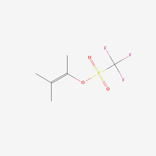 1,2-dimethyl-1-propenyl trifluoromethanesulfonate (CAS: 28143-80-8) - Chemical Structure and Molecular Formula 
