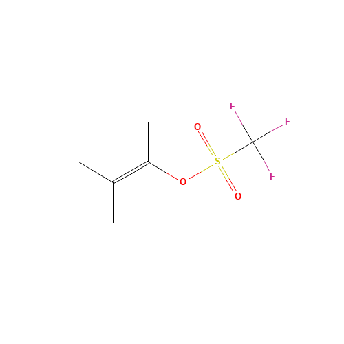 1,2-dimethyl-1-propenyl trifluoromethanesulfonate (CAS: 28143-80-8) - Chemical Structure and Molecular Formula 