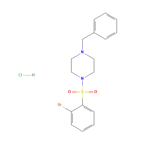 1-BENZYL-4-(2-BROMO-BENZENESULFONYL)-PIPERAZINE HYDROCHLORIDE (CAS: 864759-62-6) - Related Chemical Product