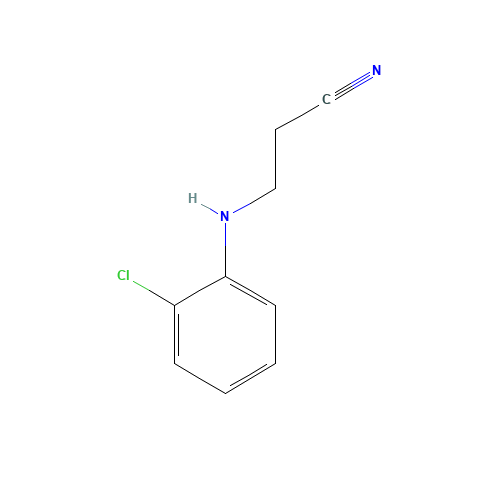 3-[(2-Chlorophenyl)amino]propanenitrile (CAS: 94-89-3) - Chemical Structure and Molecular Formula 