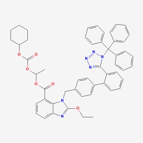 Trityl candesartan cilexetil (CAS: 170791-09-0) - Chemical Structure and Molecular Formula 