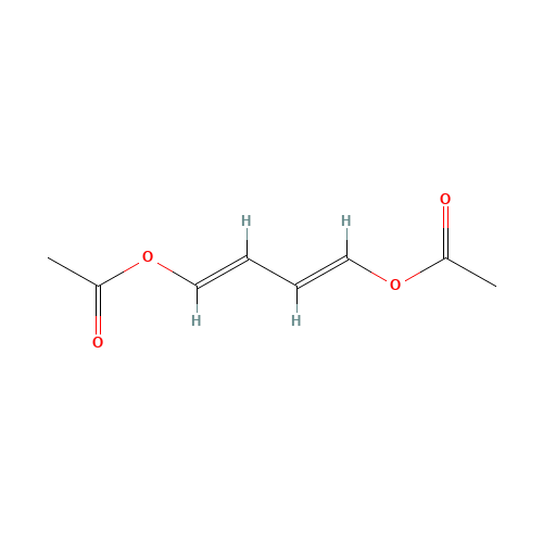 TRANS,TRANS-1,4-DIACETOXY-1,3-BUTADIENE (CAS: 15910-11-9) - Chemical Structure and Molecular Formula 