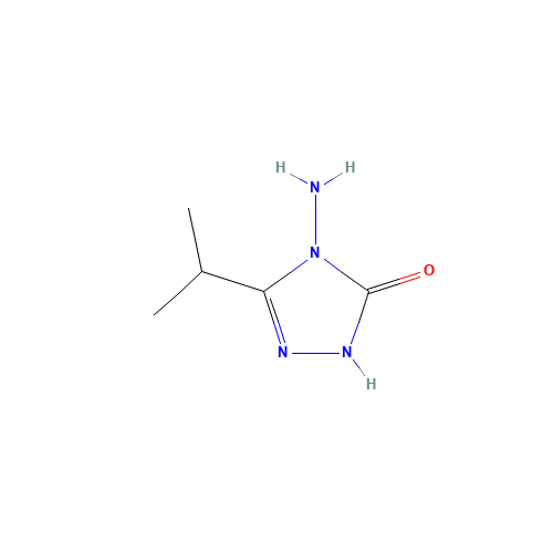 4-Amino-2,4-dihydro-5-(1-methylethyl)-3H-1,2,4-triazol-3-one (CAS: 96240-10-7) - Chemical Structure and Molecular Formula 
