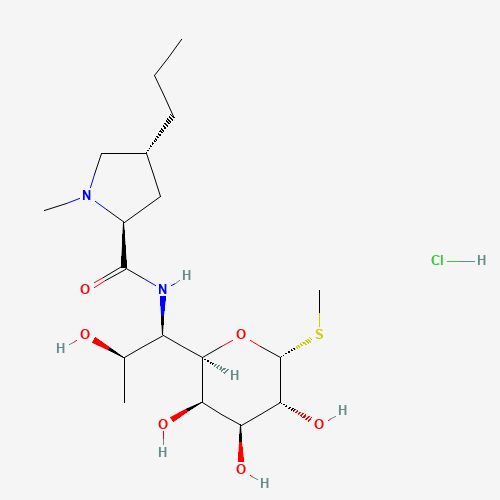 Lincomycin hydrochloride (CAS: 859-18-7) - Chemical Structure and Molecular Formula 