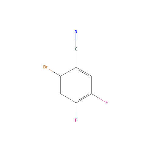 2-Bromo-4,5-difluorobenzonitrile (CAS: 64695-82-5) - Chemical Structure and Molecular Formula 