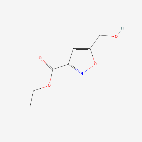 ETHYL 5-(HYDROXYMETHYL)ISOXAZOLE-3-CARBOXYLATE (CAS: 123770-62-7) - Chemical Structure and Molecular Formula 