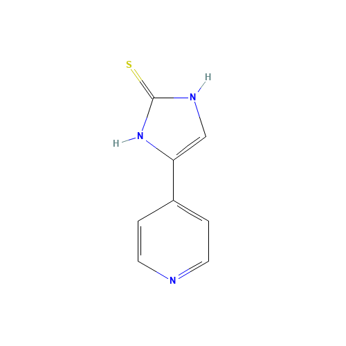 5-(PYRIDIN-4-YL)-1H-IMIDAZOLE-2-THIOL (CAS: 146366-04-3) - Chemical Structure and Molecular Formula 
