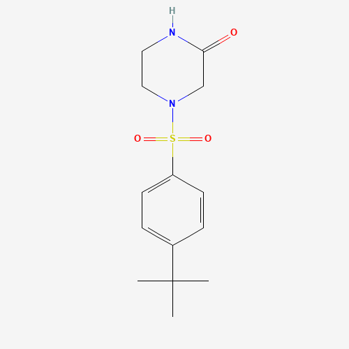 4-(4-tert-butylphenylsulfonyl)piperazin-2-one (CAS: 851215-92-4) - Chemical Structure and Molecular Formula 