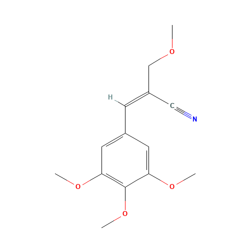3,4,5-TRIMETHOXY-2-(METHOXYMETHYL)CINNAMONITRILE (CAS: 7520-69-6) - Chemical Structure and Molecular Formula 