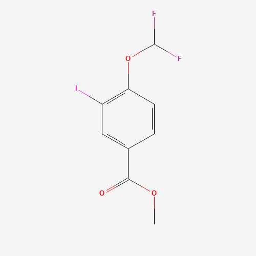 methyl 4-(difluoromethoxy)-3-iodobenzoate (CAS: 1131614-23-7) - Chemical Structure and Molecular Formula 