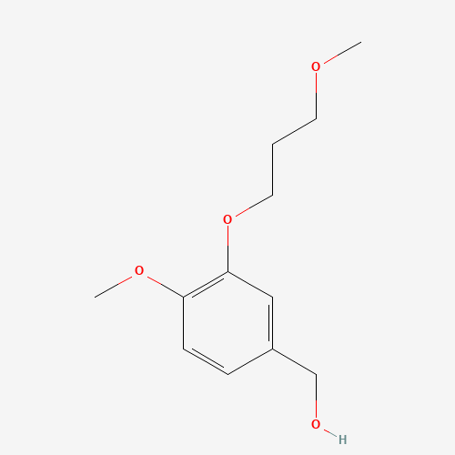 4-Methoxy-3-(3-methoxypropoxy)benzenemethanol (CAS: 172900-74-2) - Chemical Structure and Molecular Formula 