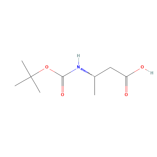 (S)-N-Boc-3-aminobutyric acid (CAS: 158851-30-0) - Chemical Structure and Molecular Formula 