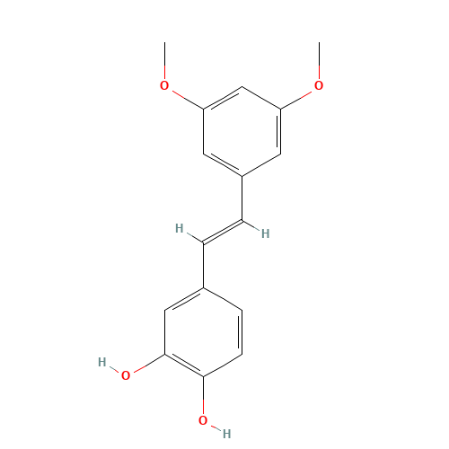 3'-Hydroxypterostilbene (CAS: 475231-21-1) - Chemical Structure and Molecular Formula 