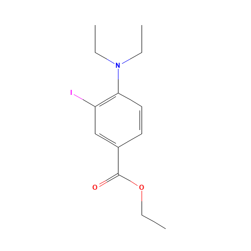ethyl 4-(diethylamino)-3-iodobenzoate (CAS: 1131614-74-8) - Chemical Structure and Molecular Formula 