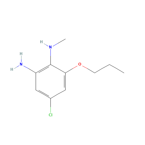 4-chloro-N1-methyl-6-propoxybenzene-1,2-diamine (CAS: 1184918-82-8) - Chemical Structure and Molecular Formula 