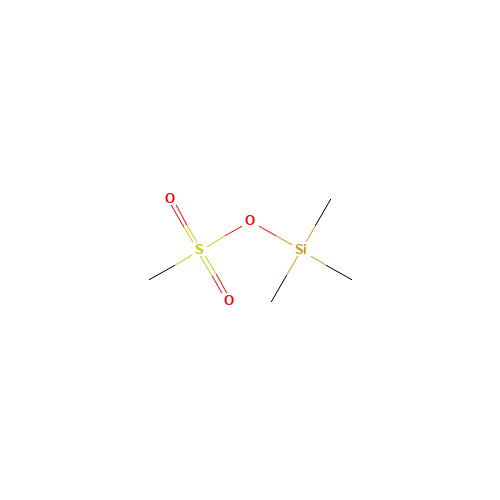TRIMETHYLSILYL METHANESULFONATE (CAS: 10090-05-8) - Chemical Structure and Molecular Formula 