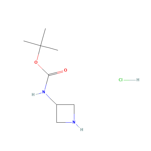 tert-Butyl (azetidin-3-yl)carbamate hydrochloride (CAS: 217806-26-3) - Chemical Structure and Molecular Formula 