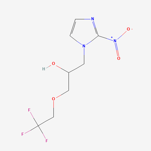 2-NITRO-ALPHA-[(2,2,2-TRIFLUOROETHOXY)METHYL]-IMIDAZOLE-1-ETHANOL (CAS: 21787-91-7) - Chemical Structure and Molecular Formula 