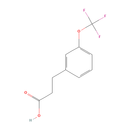 3-(TRIFLUOROMETHOXY)HYDROCINNAMIC ACID (CAS: 168833-77-0) - Chemical Structure and Molecular Formula 