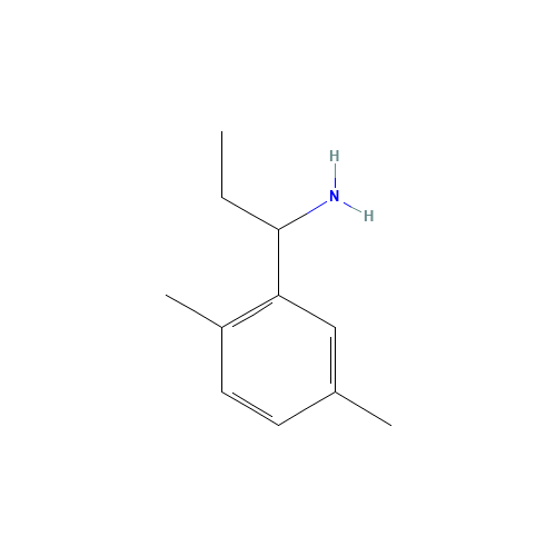 (1R)-1-(2,5-DIMETHYLPHENYL)PROPYLAMINE (CAS: 1032225-94-7) - Chemical Structure and Molecular Formula 