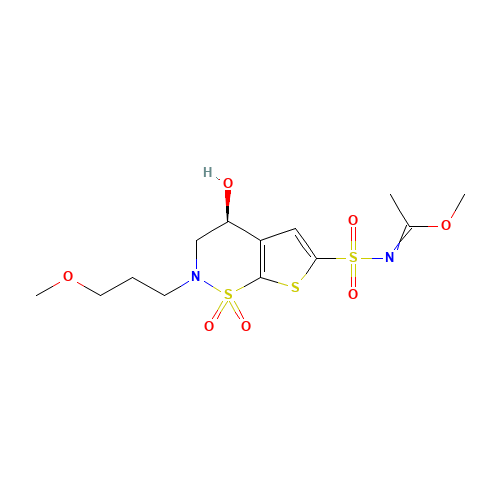 (S)-3,4-Dihydro-4-hydroxy-2-(3-methoxypropyl)-4H-thieno[3,2-e]-1,2-thiazine-6-sulfonamide 1,1-dioxide (CAS: 221910-88-9) - Related Chemical Product