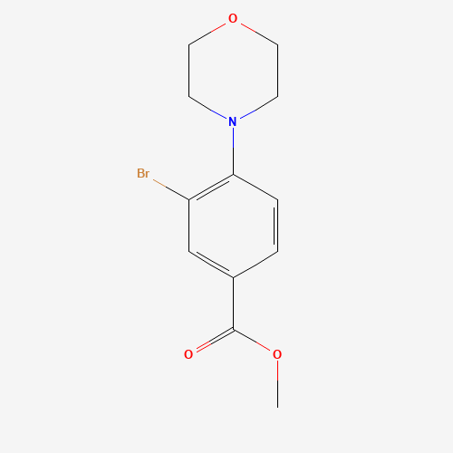 methyl 3-bromo-4-morpholinobenzoate (CAS: 1131622-56-4) - Chemical Structure and Molecular Formula 