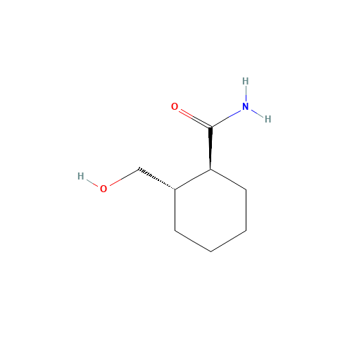 Cyclohexanecarboxamide,2-(hydroxymethyl)-,(1S-trans)-(9CI) (CAS: 116174-40-4) - Chemical Structure and Molecular Formula 