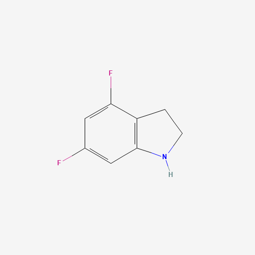 4,6-DIFLUORO-2,3-DIHYDRO-1H-INDOLE HYDROCHLORIDE (CAS: 199526-98-2) - Chemical Structure and Molecular Formula 