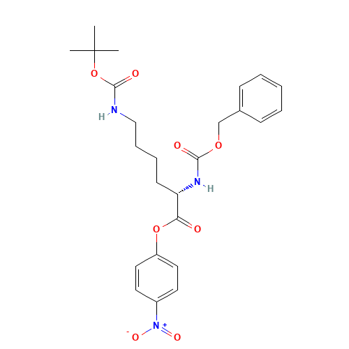 Z-LYS(BOC)-ONP (CAS: 2212-69-3) - Chemical Structure and Molecular Formula 