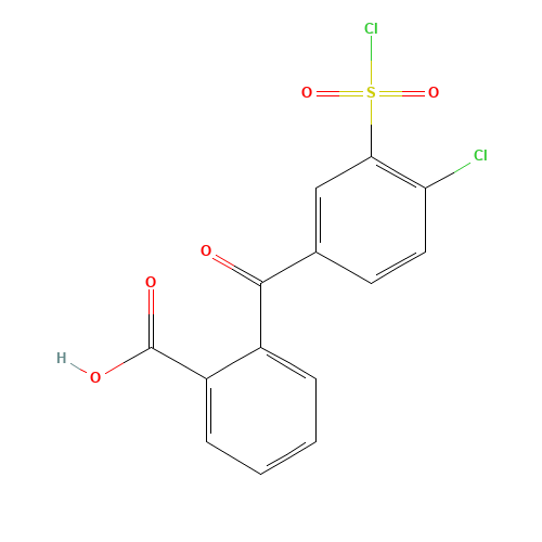 5-(2-Carboxybenzoyl)-2-chlorobenzenesulfonyl chloride (CAS: 68592-12-1) - Chemical Structure and Molecular Formula 