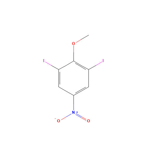 1,3-Diiodo-2-methoxy-5-nitrobenzene (CAS: 31106-75-9) - Chemical Structure and Molecular Formula 