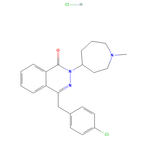 Azelastine hydrochloride (CAS: 79307-93-0) - Chemical Structure and Molecular Formula 