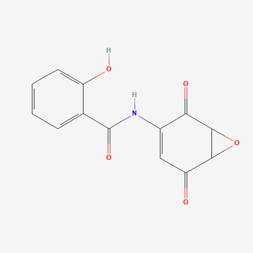 N-(2,5-dioxo-7-oxabicyclo[4.1.0]hept-3-en-3-yl)-2-hydroxybenzamide (CAS: 287194-37-0) - Chemical Structure and Molecular Formula 