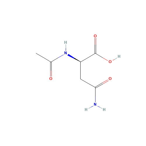 Nalpha-Acetyl-D-asparagine (CAS: 26117-27-1) - Chemical Structure and Molecular Formula 