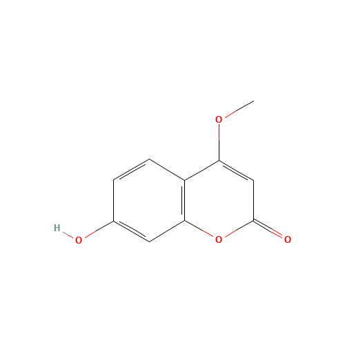 7-HYDROXY-4-METHOXYMETHYLCOUMARIN (CAS: 65692-17-3) - Chemical Structure and Molecular Formula 