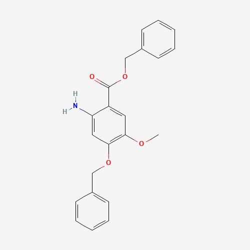 Benzyl 2-amino-4-(benzyloxy)-5-methoxybenzoate (CAS: 205259-41-2) - Chemical Structure and Molecular Formula 