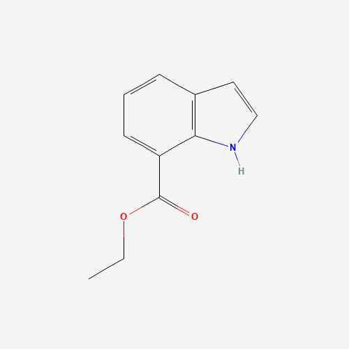 Indole-7-carboxylic acid ethyl ester (CAS: 205873-58-1) - Chemical Structure and Molecular Formula 