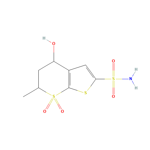5,6-Dihydro-4-hydroxy-6-methyl-4H-thieno[2,3-b]thiopyran-2-sulfonamide 7,7-dioxide (CAS: 120279-26-7) - Related Chemical Product