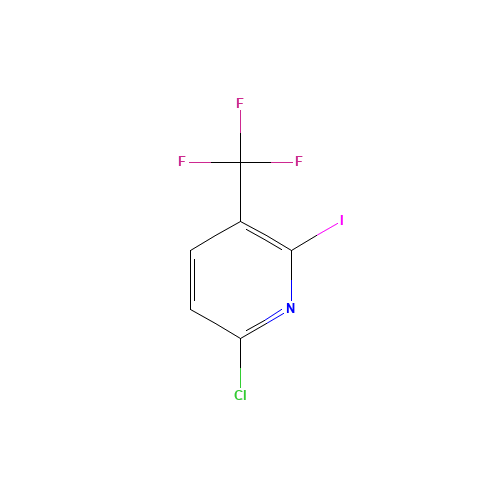 6-CHLORO-2-IODO-3-(TRIFLUOROMETHYL)PYRIDINE (CAS: 518057-64-2) - Chemical Structure and Molecular Formula 
