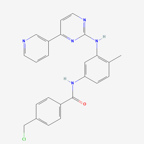 4-Chloromethyl-N-[4-methyl-3-[[4-(pyridin-3-yl)pyrimidin-2-yl]amino]phenyl]benzamide (CAS: 404844-11-7) - Chemical Structure and Molecular Formula 