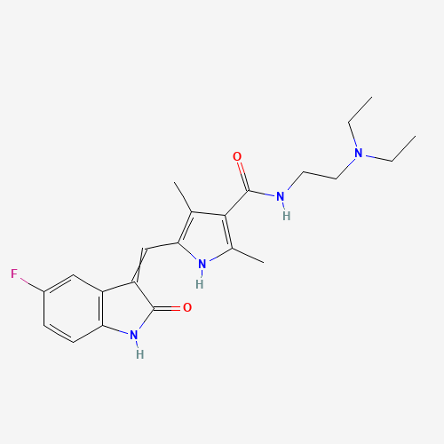 N-(2-(Diethylamino)ethyl)-5-((5-fluoro-2-oxoindolin-3-ylidene)methyl)-2,4-dimethyl-1H-pyrrole-3-carboxamide (CAS: 342641-94-5) - Related Chemical Product