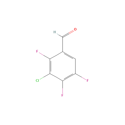 3-CHLORO-2,4,5-TRIFLUOROBENZALDEHYDE (CAS: 101513-80-8) - Chemical Structure and Molecular Formula 