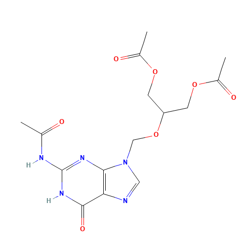 N-[9-[[2-(Acetyloxy)-1-[(acetyloxy)methyl]ethoxy]methyl]-6,9-dihydro-6-oxo-1H-purin-2-yl]acetamide (CAS: 86357-14-4) - Related Chemical Product