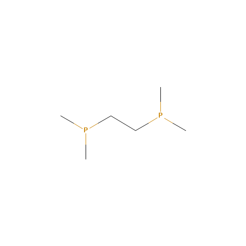 1,2-BIS(DIMETHYLPHOSPHINO)ETHANE (CAS: 23936-60-9) - Chemical Structure and Molecular Formula 