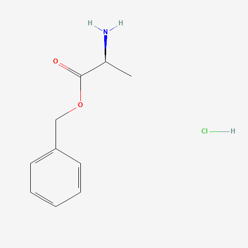 L-Alanine benzyl ester hydrochloride (CAS: 5557-83-5) - Chemical Structure and Molecular Formula 