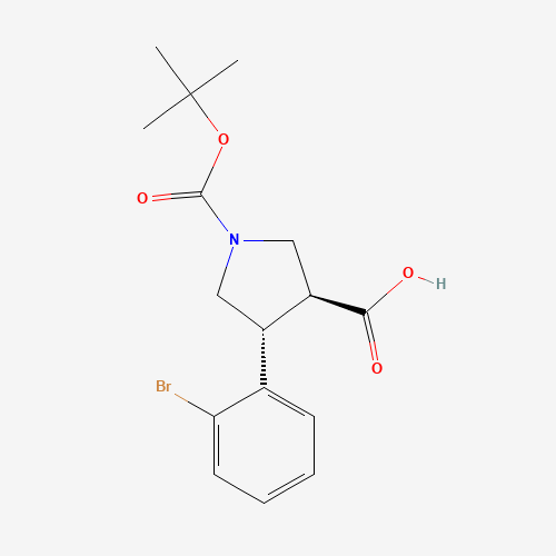 Trans-4-(2-bromophenyl)-1-Boc-pyrrolidine-3-carboxylic acid (CAS: 959575-40-7) - Related Chemical Product
